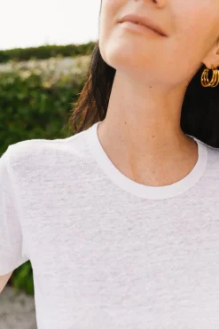 T-shirt lin upcyclé | blanc