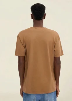 T-shirt manches courtes en coton bio | marron "sahara camel"