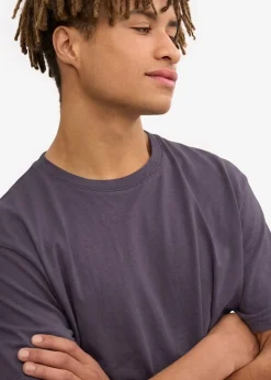 T-shirt manches courtes en coton bio | violet "faded grape"