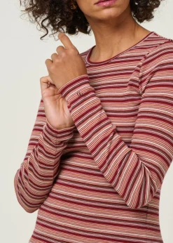 T-shirt manches longues en coton bio | rayé 