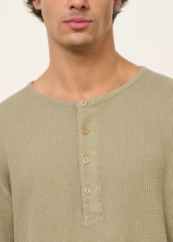 T-shirt manches longues en coton bio piqué | vert clair 