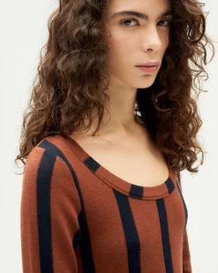 T-shirt manches longues matières recyclées | marron 