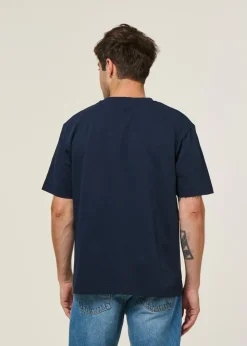 T-shirt oversize en coton bio | bleu marine
