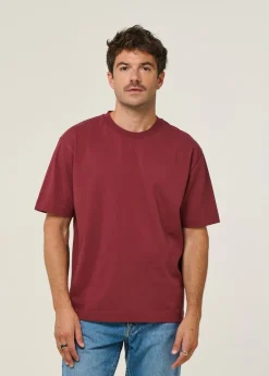 T-shirt oversize en coton bio | bordeaux