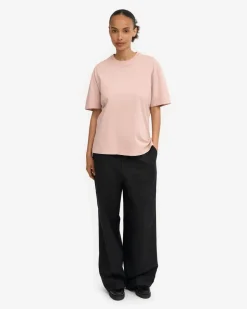 T-shirt oversize en coton bio | rose "organic t-shirt faded pink"