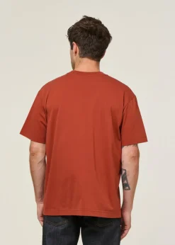 T-shirt oversize en coton bio | rouge 