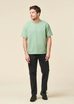 T-shirt oversize en coton bio | vert sauge