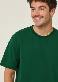 T-shirt oversize en coton bio | vert forêt
