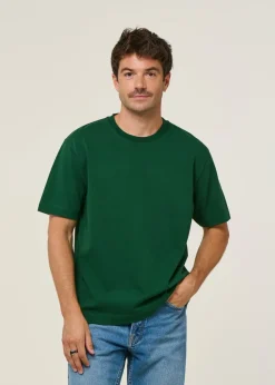 T-shirt oversize en coton bio | vert forêt