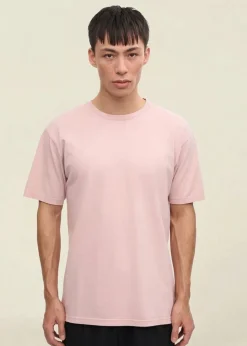 T-shirt rose en coton bio | faded pink