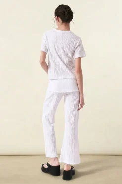 T-shirt texturé en coton bio | blanc 