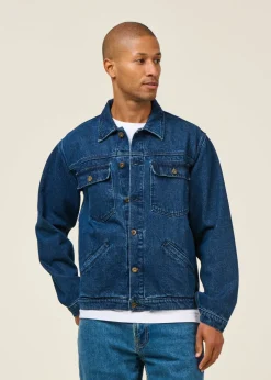 Veste denim en coton bio | bleu 