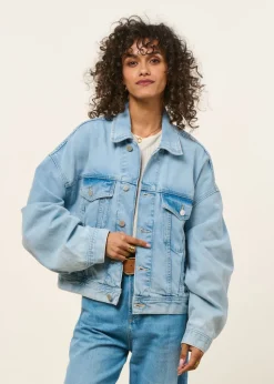Veste denim en coton bio | bleu "paasithe denim jacket - barrea"