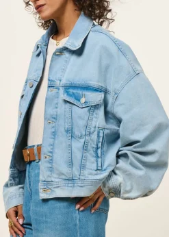 Veste denim en coton bio | bleu 
