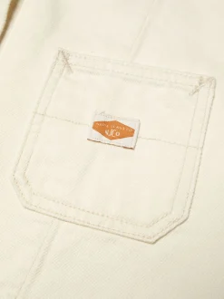 Veste denim en coton bio | ivory "ada workwear jacket ivory"