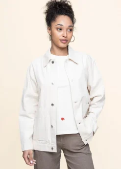 Veste denim en coton recyclé | écru "igoa"