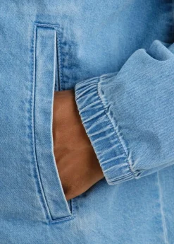 Veste denim léger en coton bio | bleu clair "jacket torhamn denim light blue"