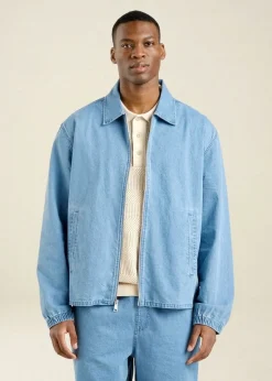 Veste denim léger en coton bio | bleu clair 
