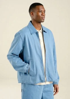 Veste denim léger en coton bio | bleu clair 