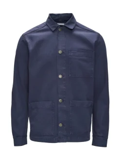 Veste de travail bleue en twill de coton bio - pine twill total eclipse