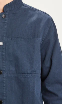 Veste de travail bleue en twill de coton bio - pine twill total eclipse