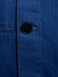 Veste de travail à chevrons en coton bio | bleu "buddy herringbone chore jacket - blue"