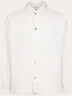 Veste en coton bio | écru "twill workwear jacket - egret"