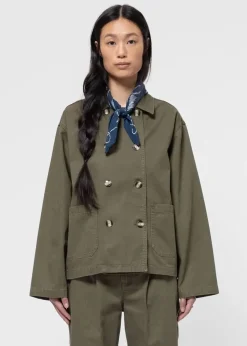 Veste en coton bio | kaki "bibbi workwear jacket - olive"