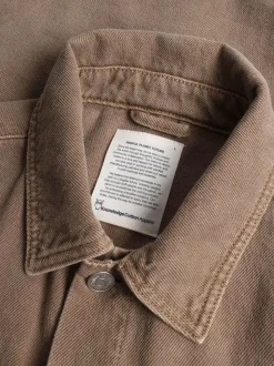 Veste en coton biologique | marron "twill workwear jacket tiramisu"