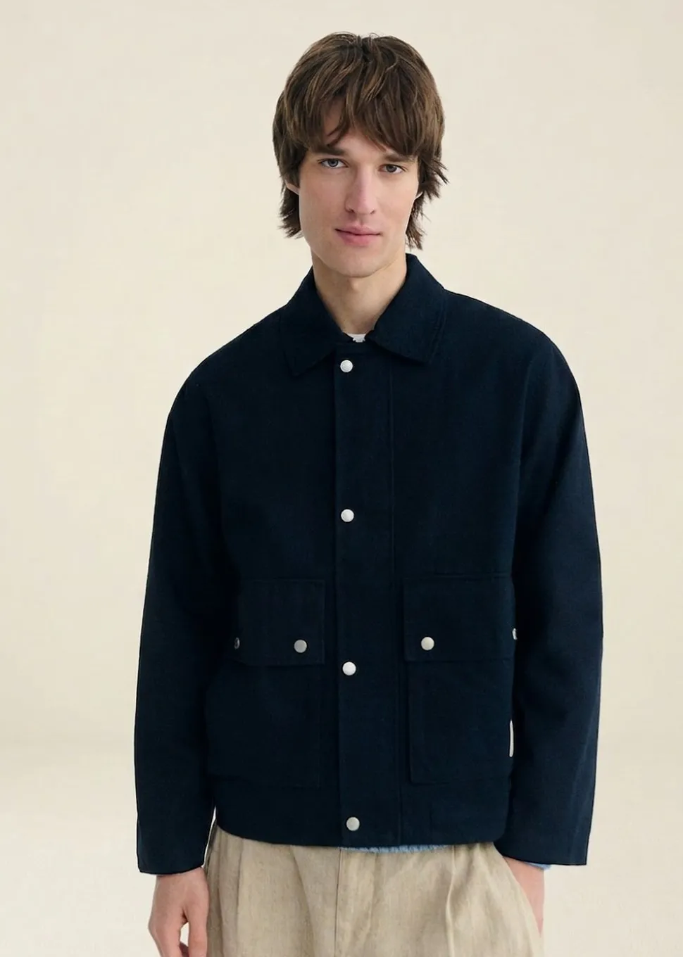 Veste en coton bio | marine "navy callum jacket"
