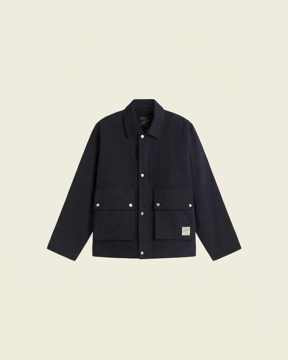 Veste en coton bio | marine "navy callum jacket"