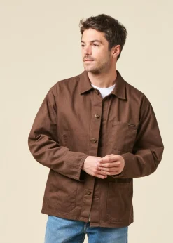Veste en coton bio | marron 
