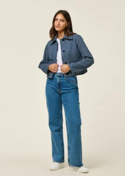 Veste en coton bio | rayé "railway stripes astrid jacket"