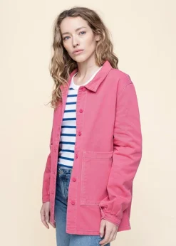 Veste en coton bio | rose "revivre - framboise"