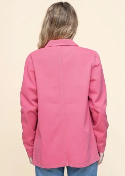 Veste en coton bio | rose "revivre - framboise"