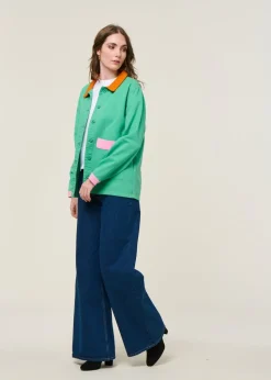 Veste en coton bio | vert "nuance"