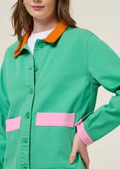 Veste en coton bio | vert "nuance"
