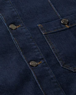 Veste en denim de coton bio | bleu 