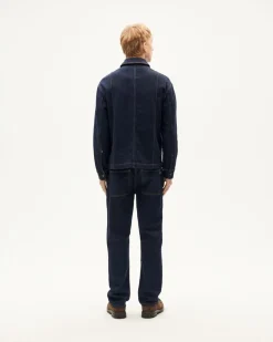 Veste en denim de coton bio | bleu 