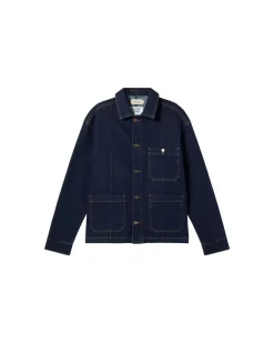 Veste en denim de coton bio | bleu 
