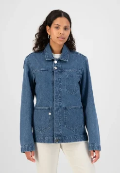 Veste en jean en chanvre, coton bio et recyclé - jackson medium stone