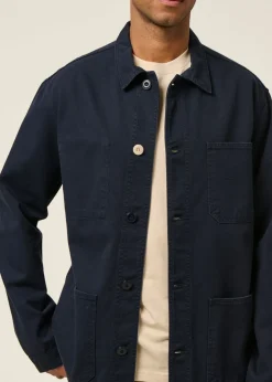 Veste imprimé dos en coton bio | marine "heart sergi jacket"