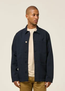 Veste imprimé dos en coton bio | marine "heart sergi jacket"