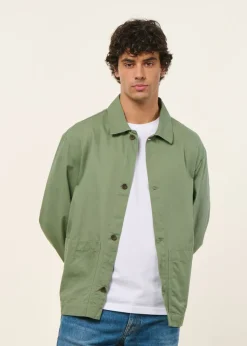 Veste légère en coton bio | vert "light overjacket organic cotton - leaf green"