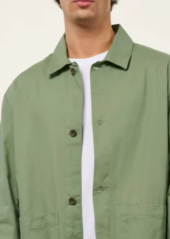 Veste légère en coton bio | vert "light overjacket organic cotton - leaf green"