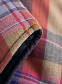 Veste matelassée en coton bio et matière recyclée | carreaux 