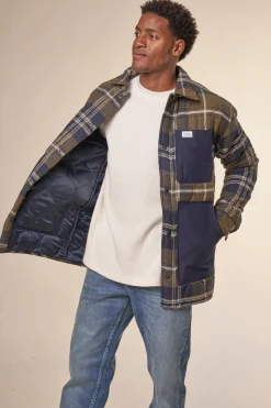 Veste matelassée en coton bio et matière recyclée | carreaux 