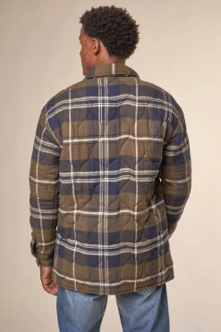 Veste matelassée en coton bio et matière recyclée | carreaux 
