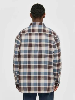 Veste matelassée en coton bio et matière recyclée | carreaux 
