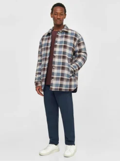Veste matelassée en coton bio et matière recyclée | carreaux 